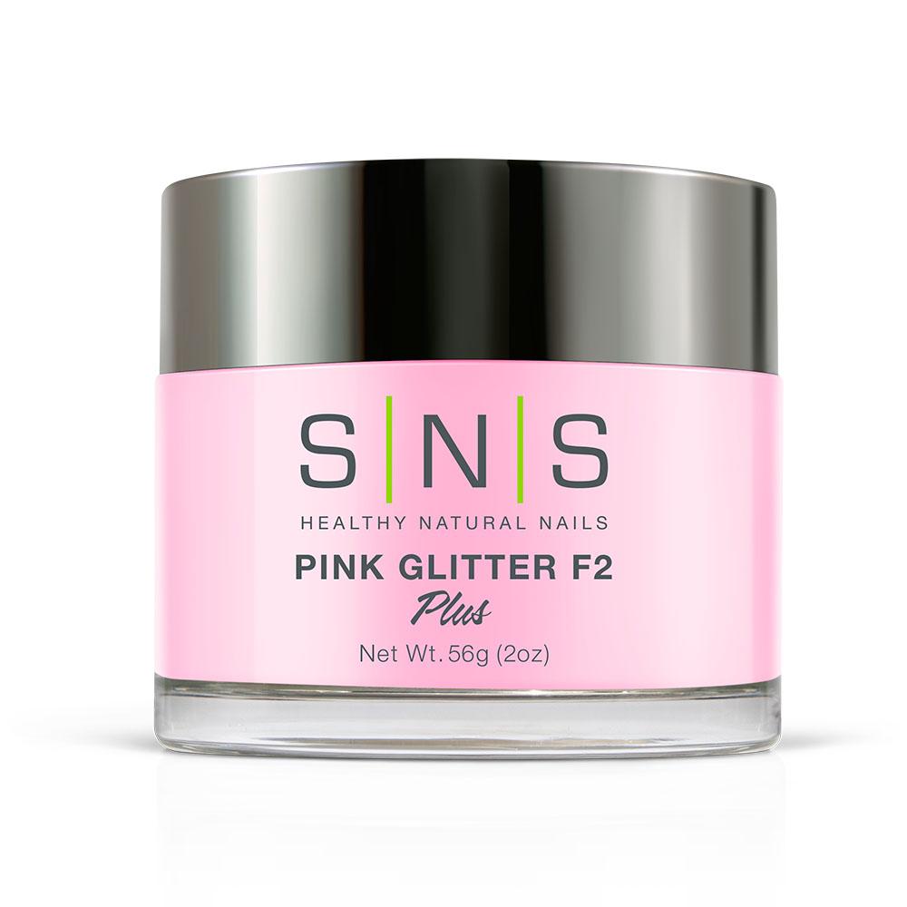 SNS Pink Glitter F2 Dipping Power Pink & White - 2 Oz
