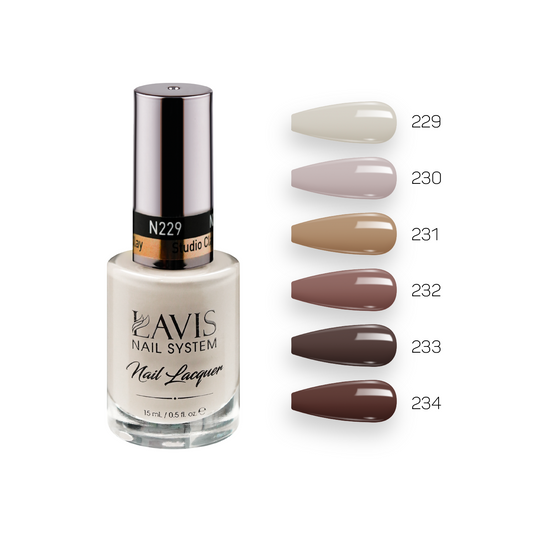 Lavis Healthy Nail Lacquer Fall Winter Set N1 (6 colors) : 229, 230, 231, 232, 233, 234