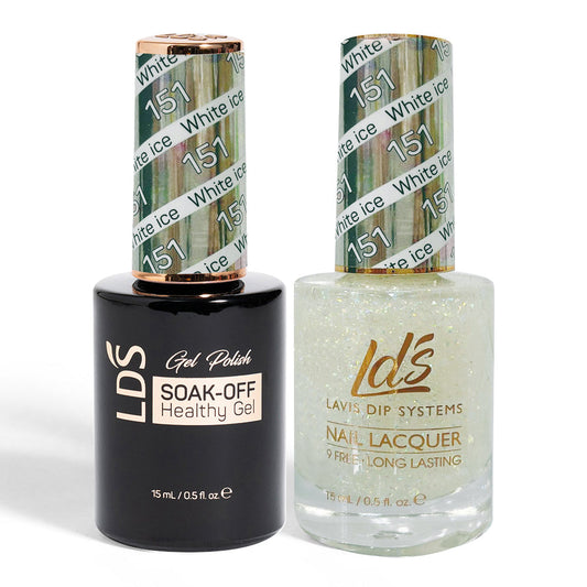 LDS 151 White ice - LDS Healthy Gel Polish & Matching Nail Lacquer Duo Set - 0.5oz