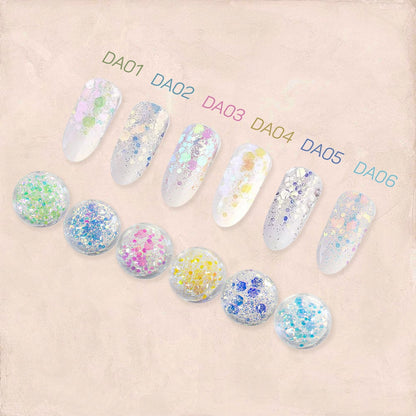 LDS Dazzle Glitter Nail Art (6 colors): DA01 - DA06 - 0.5 oz