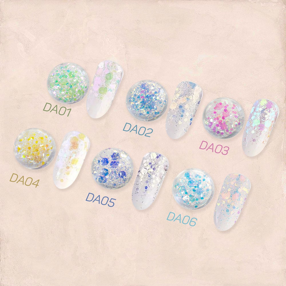 LDS Dazzle Glitter Nail Art (6 colors): DA01 - DA06 - 0.5 oz