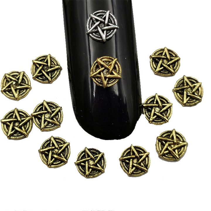  #15A Mixed Retro Nail Charms - Gold by Classy Nail Art sold by DTK Nail Supply