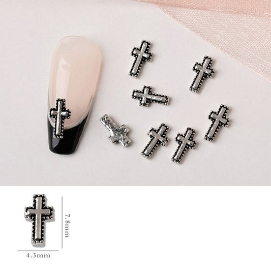  #18B Mixed Retro Nail Charms - Silver by Classy Nail Art sold by DTK Nail Supply