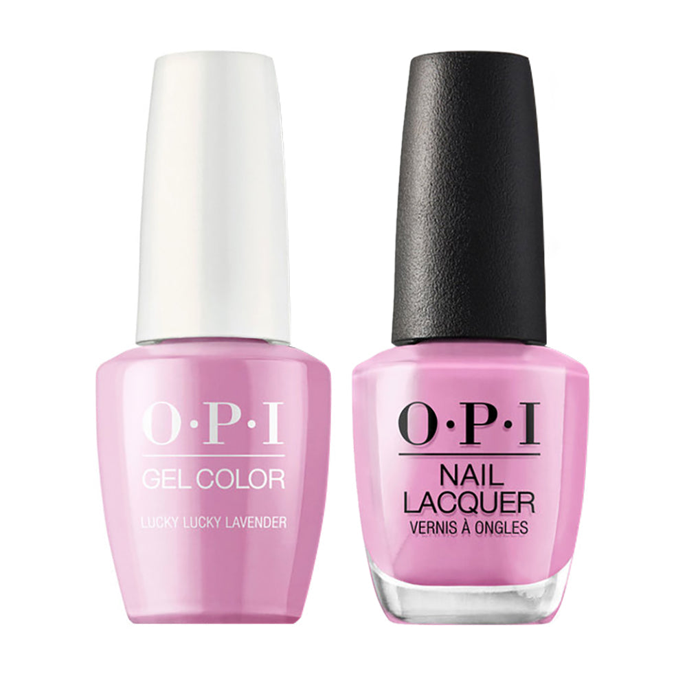 OPI H48 Lucky Lucky Lavender - Gel Polish & Matching Nail Lacquer Duo Set 0.5oz