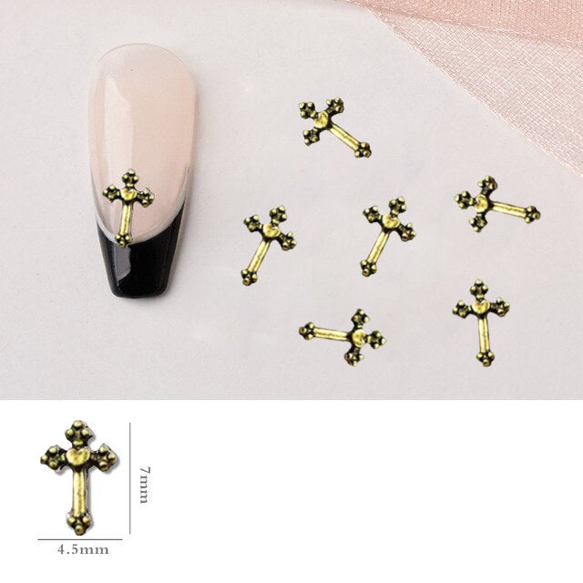  #19A Mixed Retro Nail Charms - Gold by Classy Nail Art sold by DTK Nail Supply