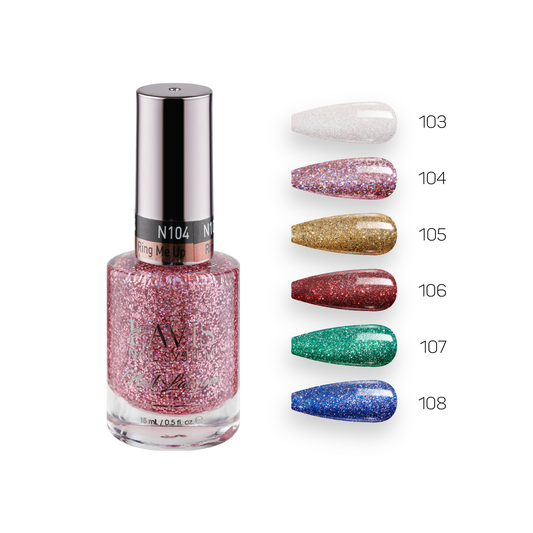 Lavis Healthy Nail Lacquer Holiday Fall Set N1 (6 colors) : 108, 104, 105, 108, 107, 108