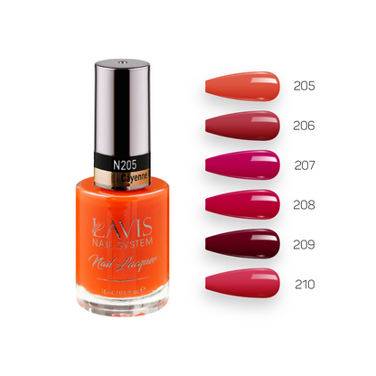 Lavis Healthy Nail Lacquer Holiday Fall Set N3 (6 colors) : 205, 206, 207, 208, 209, 210