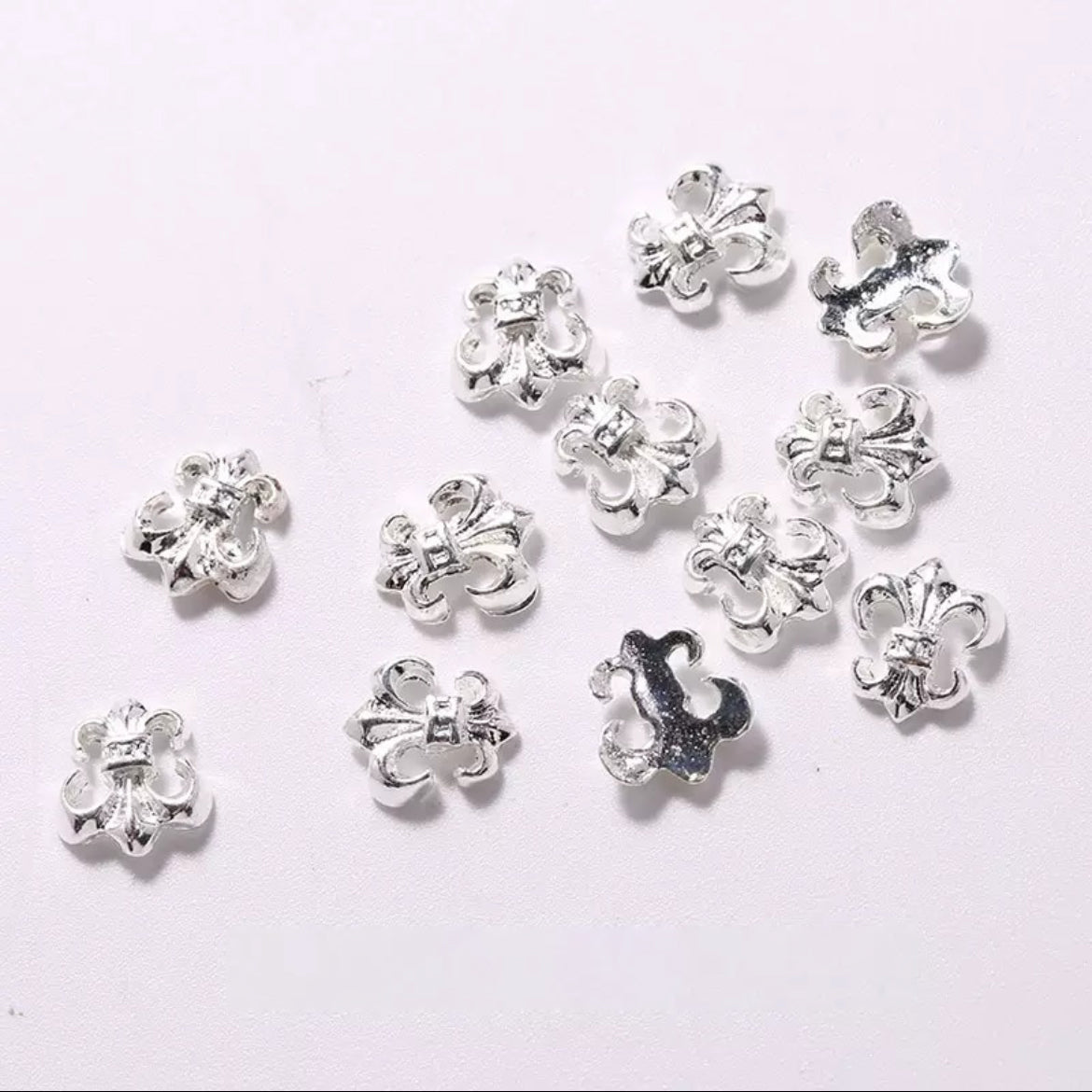  #3B Mixed Retro Nail Charms - Silver by Classy Nail Art sold by DTK Nail Supply