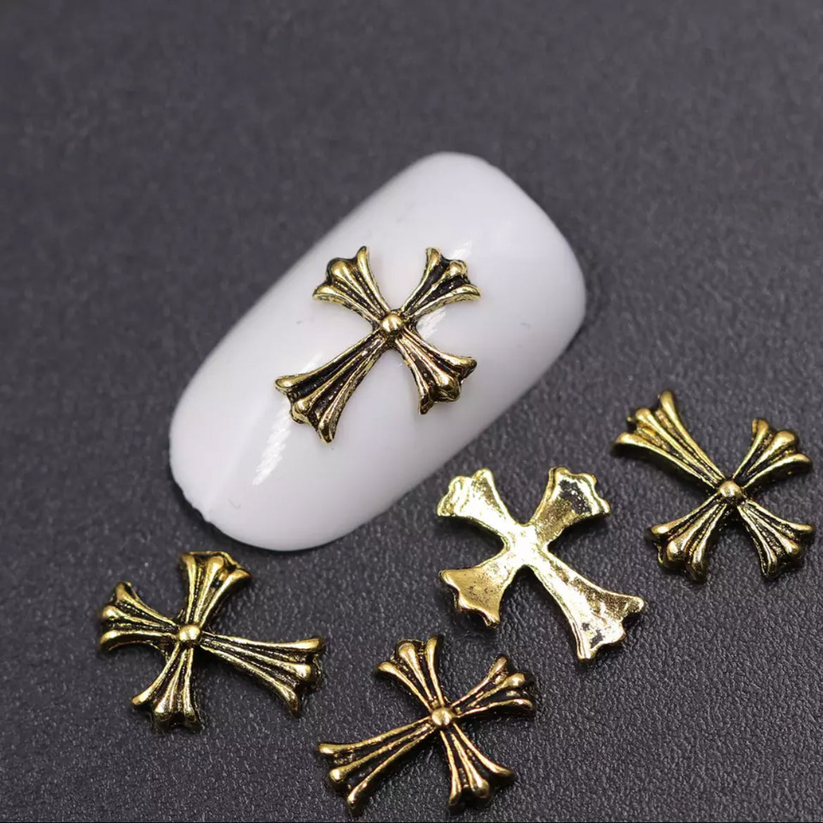  #4A Mixed Retro Nail Charms - Gold by Classy Nail Art sold by DTK Nail Supply