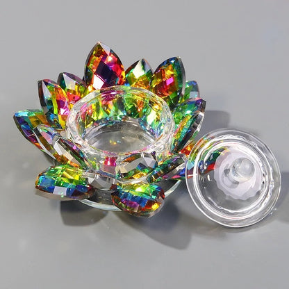 Crystal Lotus Flower Dappen Dish - Multicolor