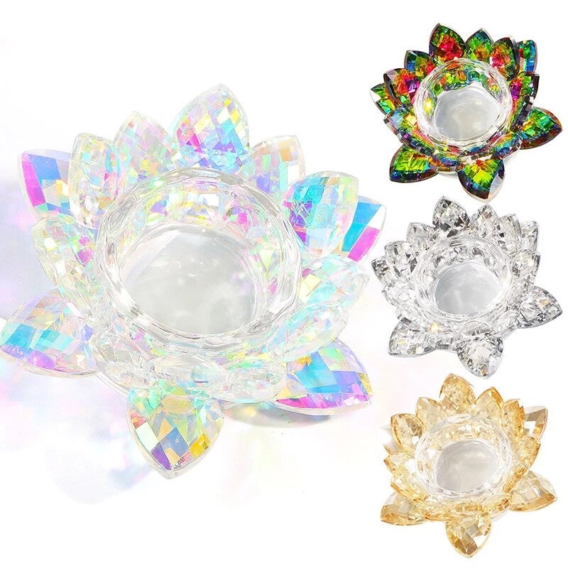 Crystal Lotus Flower Dappen Dish - Multicolor