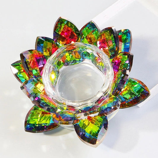 Crystal Lotus Flower Dappen Dish - Multicolor