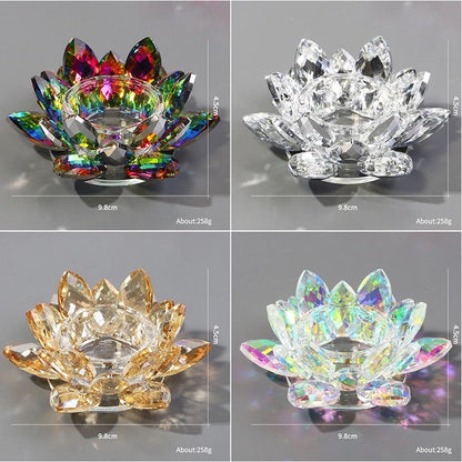 Crystal Lotus Flower Dappen Dish - Ab Color