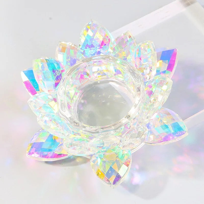 Crystal Lotus Flower Dappen Dish - Ab Color