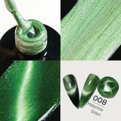 LDS 8 Malachite Green - Gel Polish 0.5 oz - Ice Crystal Cat Eyes