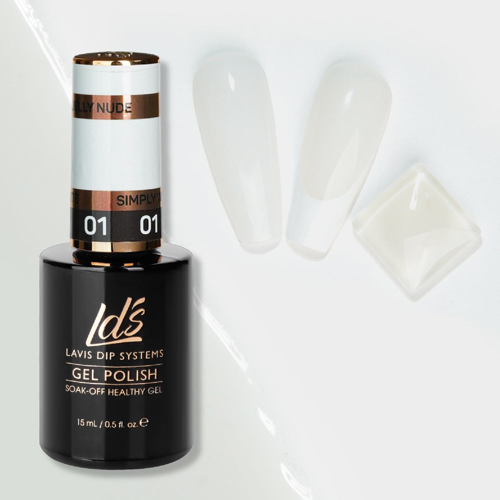 LDS 01 Simply White - Gel Polish 0.5 oz - Jelly Nude