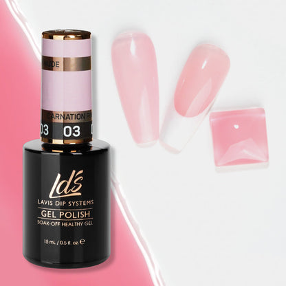 LDS 03 Carnation Pink - Gel Polish 0.5 oz - Jelly Nude