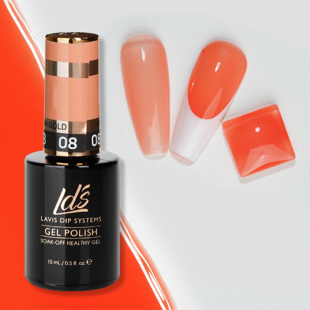 LDS 08 Imitation Gold - Gel Polish 0.5 oz - Jelly Nude