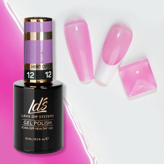 LDS 12 Hint of Violet - Gel Polish 0.5 oz - Jelly Nude