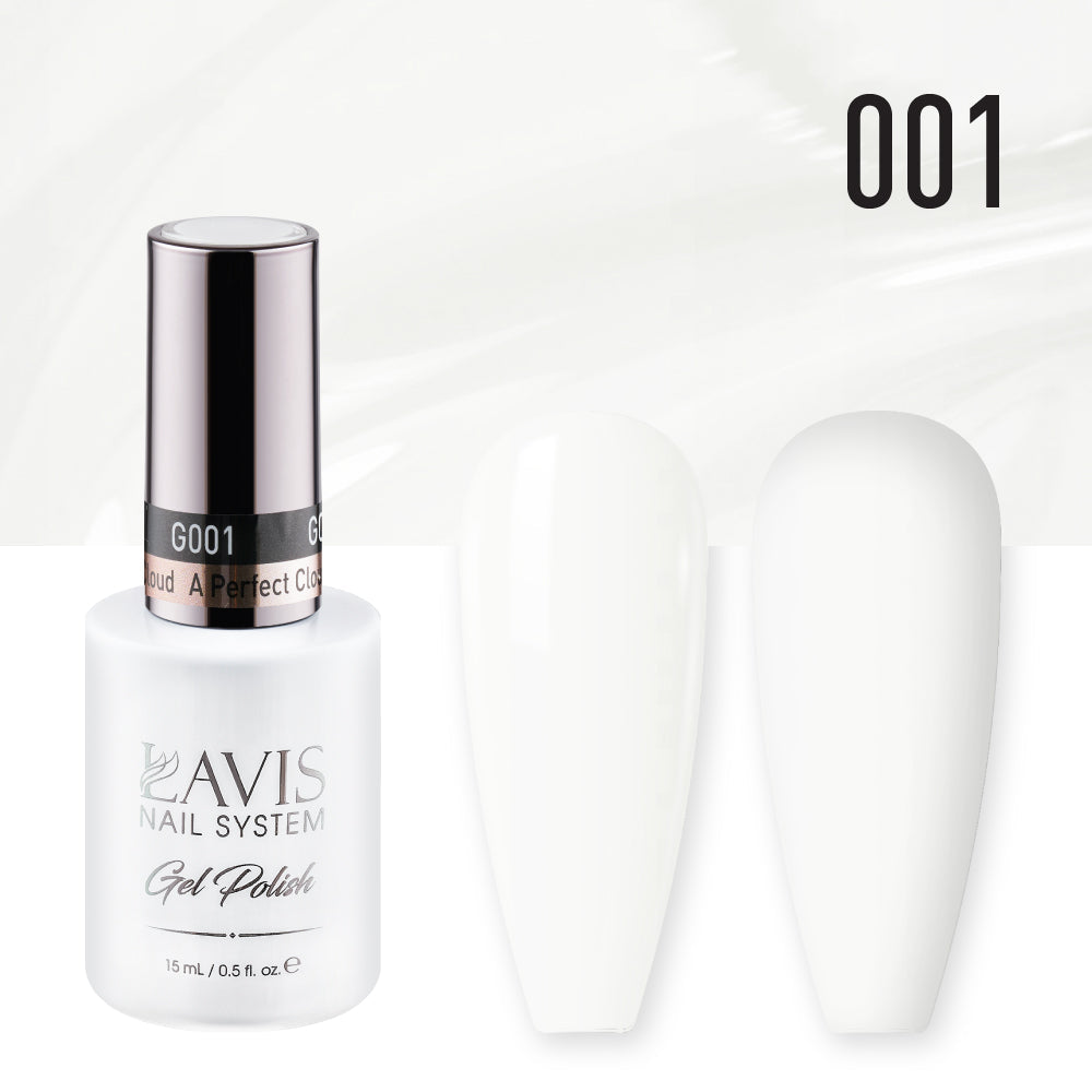 LAVIS 001 A Perfect Cloud - Gel Polish & Matching Nail Lacquer Duo Set - 0.5oz
