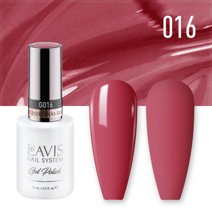 LAVIS 016 Sticks And Bricks - Gel Polish & Matching Nail Lacquer Duo Set - 0.5oz