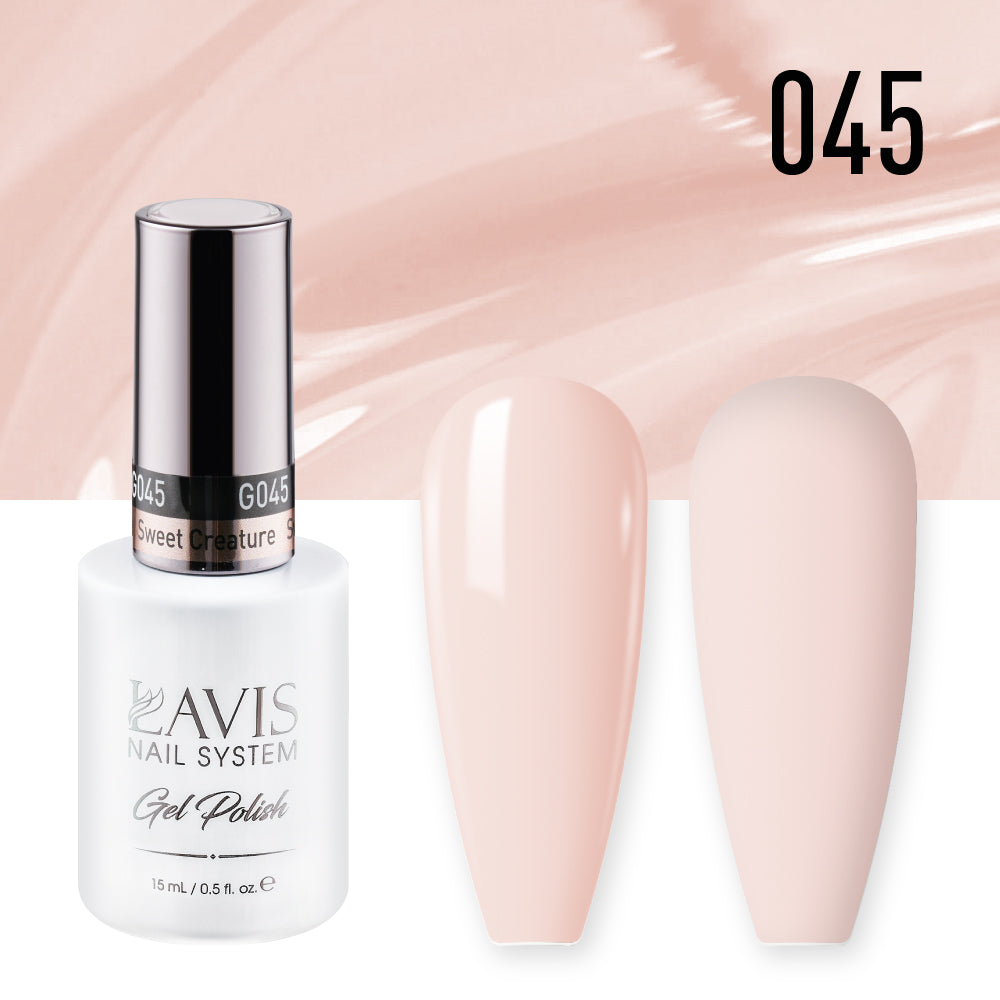 LAVIS 045 Sweet Creature - Gel Polish & Matching Nail Lacquer Duo Set - 0.5oz