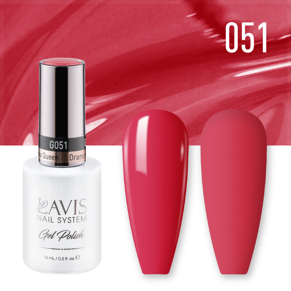 LAVIS 051 Drama Queen - Gel Polish & Matching Nail Lacquer Duo Set - 0.5oz