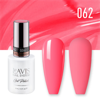 LAVIS 062 Bubblegum Me - Gel Polish & Matching Nail Lacquer Duo Set - 0.5oz