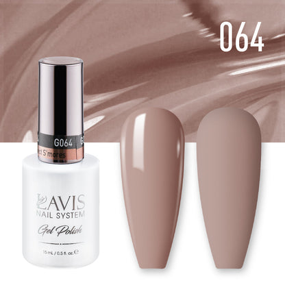 LAVIS 064 Perfect S'mores - Gel Polish & Matching Nail Lacquer Duo Set - 0.5oz