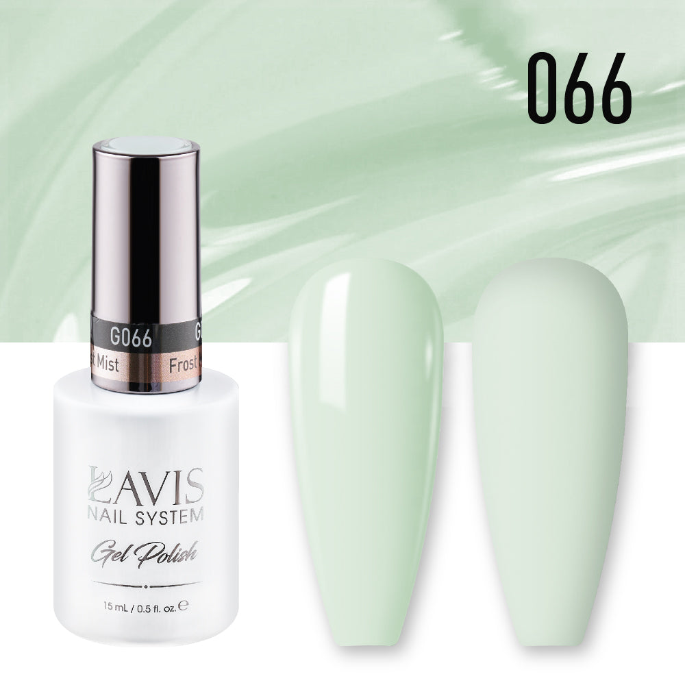 LAVIS 066 Frost Mist - Gel Polish & Matching Nail Lacquer Duo Set - 0.5oz