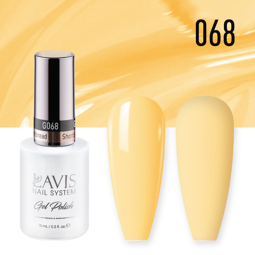 LAVIS 068 Shortbread - Gel Polish & Matching Nail Lacquer Duo Set - 0.5oz