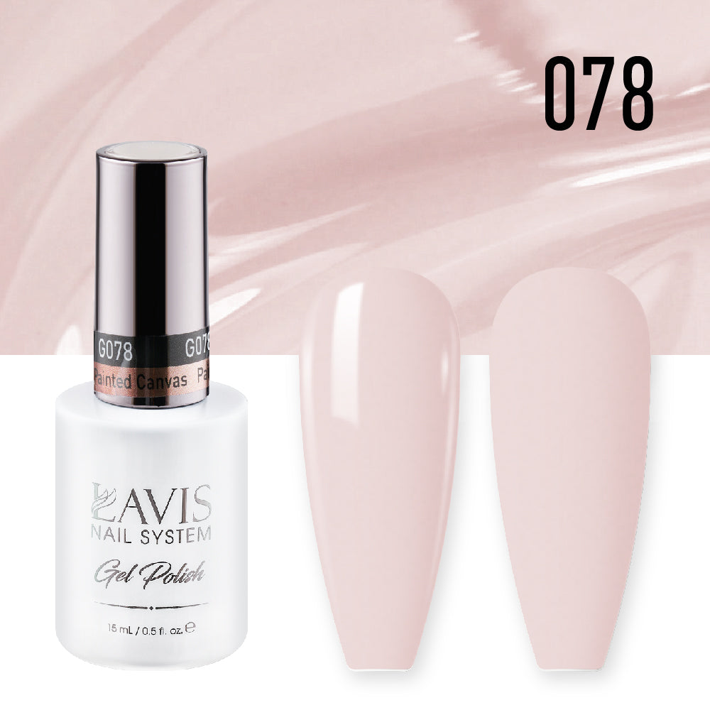 LAVIS 078 Painted Canvas - Gel Polish & Matching Nail Lacquer Duo Set - 0.5oz