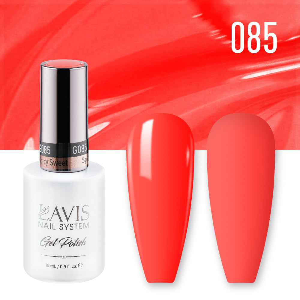 LAVIS 085 Spicy Sweet - Gel Polish & Matching Nail Lacquer Duo Set - 0.5oz