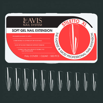 LAVIS - Stiletto XL Nail Tips