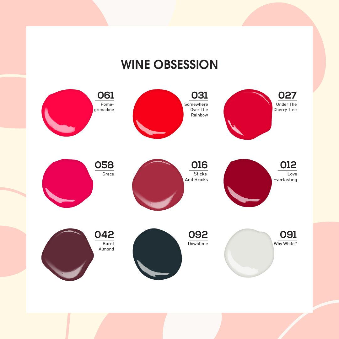 9 Lavis Holiday Gel Nail Polish Collection - WINE OBSESSION - 012; 016; 027; 031; 042; 058; 061; 091; 092