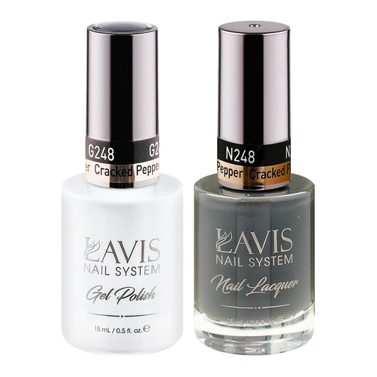 LAVIS 248 Brass - Gel Polish & Matching Nail Lacquer Duo Set - 0.5oz