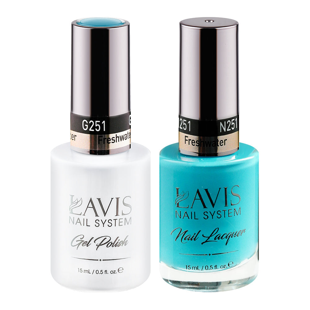 LAVIS 251 Celadon - Gel Polish & Matching Nail Lacquer Duo Set - 0.5oz