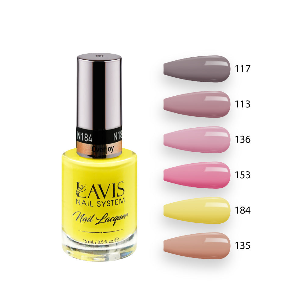 Lavis Healthy Nail Lacquer  Set N3 (6 colors) : 117, 113, 136, 153, 184, 135