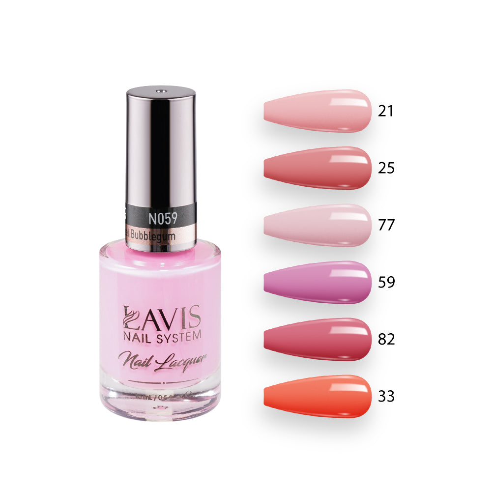 Lavis Healthy Nail Lacquer  Set N6 (6 colors) : 21, 25, 77, 59, 82, 33