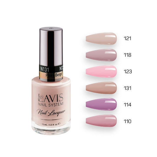 Lavis Healthy Nail Lacquer  Set N1 (6 colors) : 121, 118, 123, 131, 114, 110