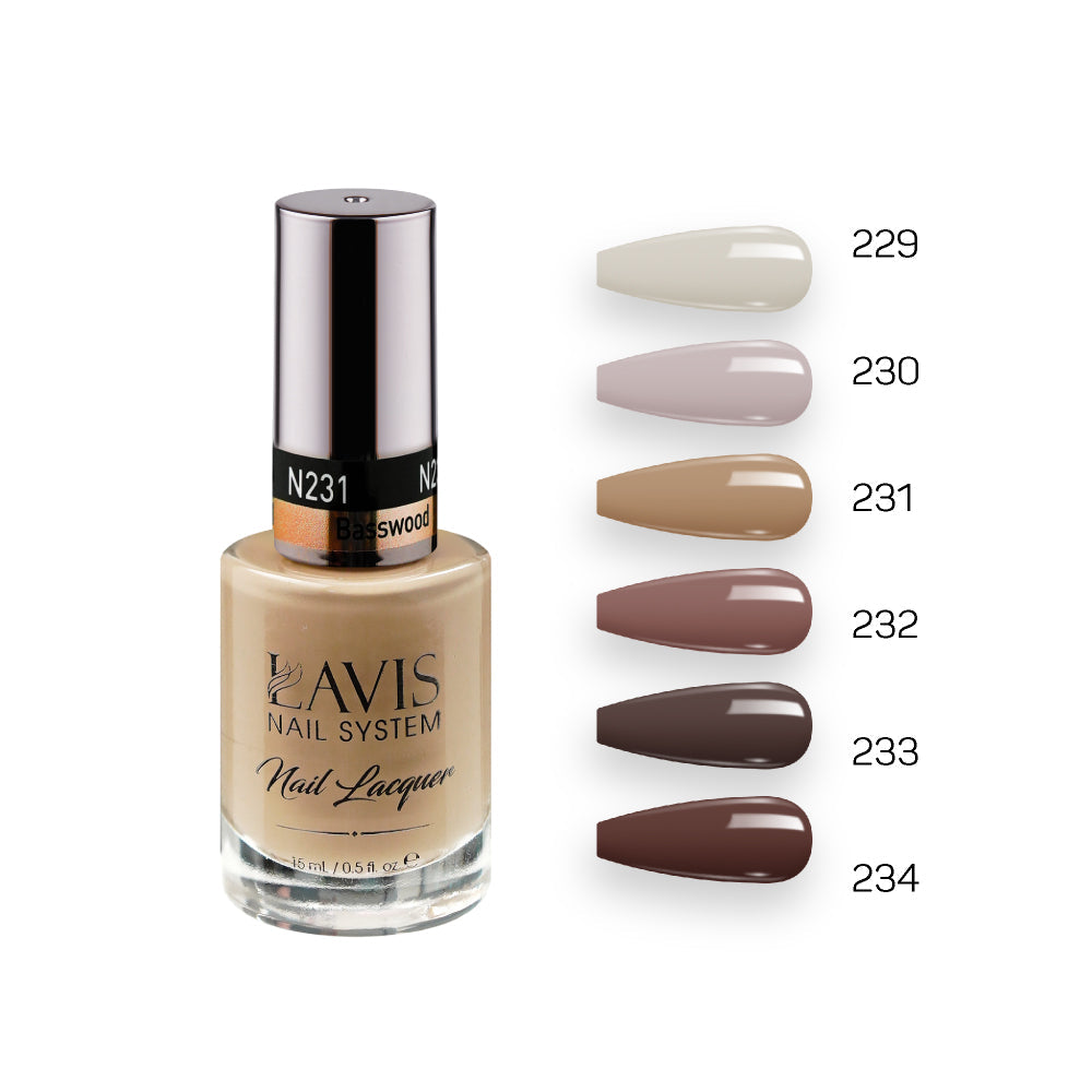 Lavis Healthy Nail Lacquer  Set N10 (6 colors) : 229, 230, 231, 232, 233, 234