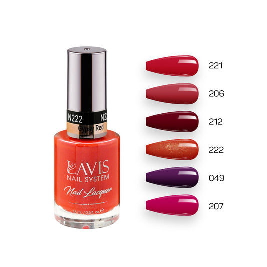 Lavis Healthy Nail Lacquer  Set N8 (6 colors) : 221, 206, 212, 222, 049, 207