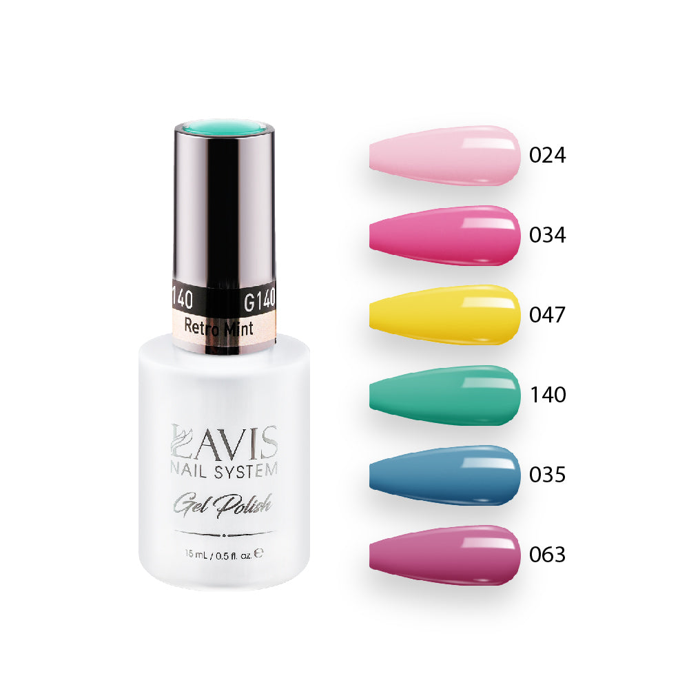 Lavis Healthy Gel Summer Color Set G10 (6 colors) : 024, 034, 047, 140, 035, 063