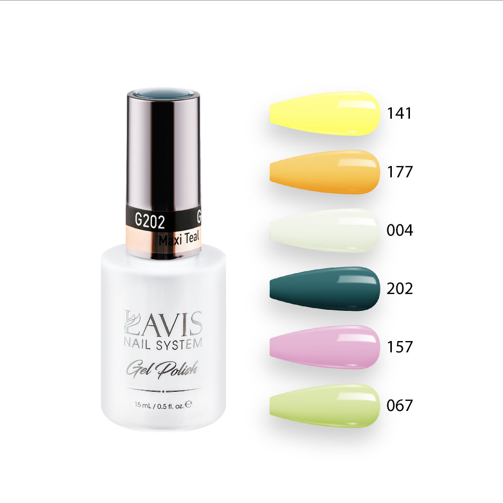 Lavis Gel Summer Color Set G8 (6 colors) : 141, 177, 004, 202, 157, 067