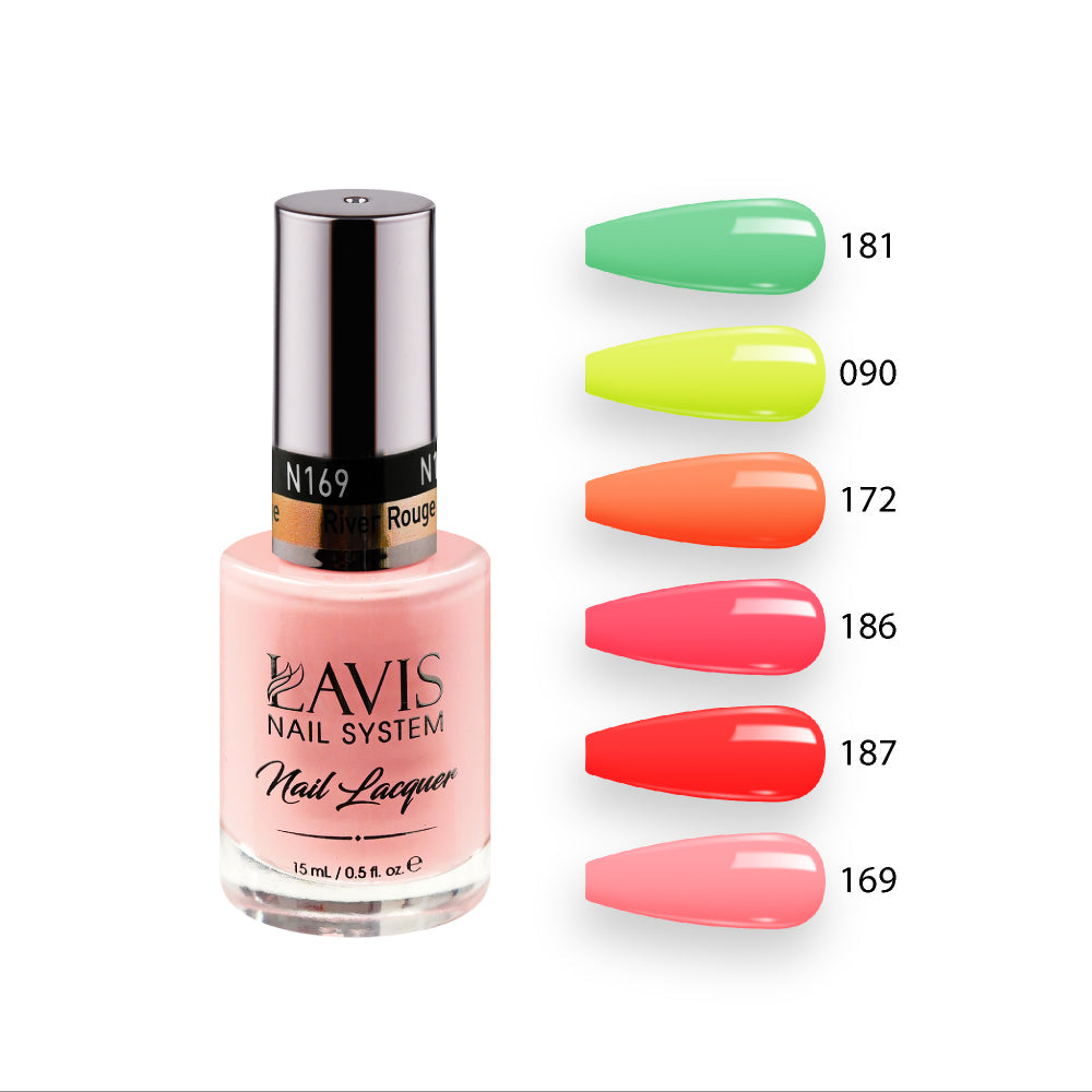 Lavis Healthy Nail Lacquer Summer Set N11 (6 colors) : 181, 090, 172, 186, 187, 169