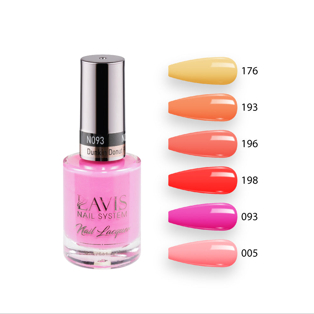 Lavis Healthy Nail Lacquer Summer Set N4 (6 colors) : 176, 193, 196, 198, 093, 005