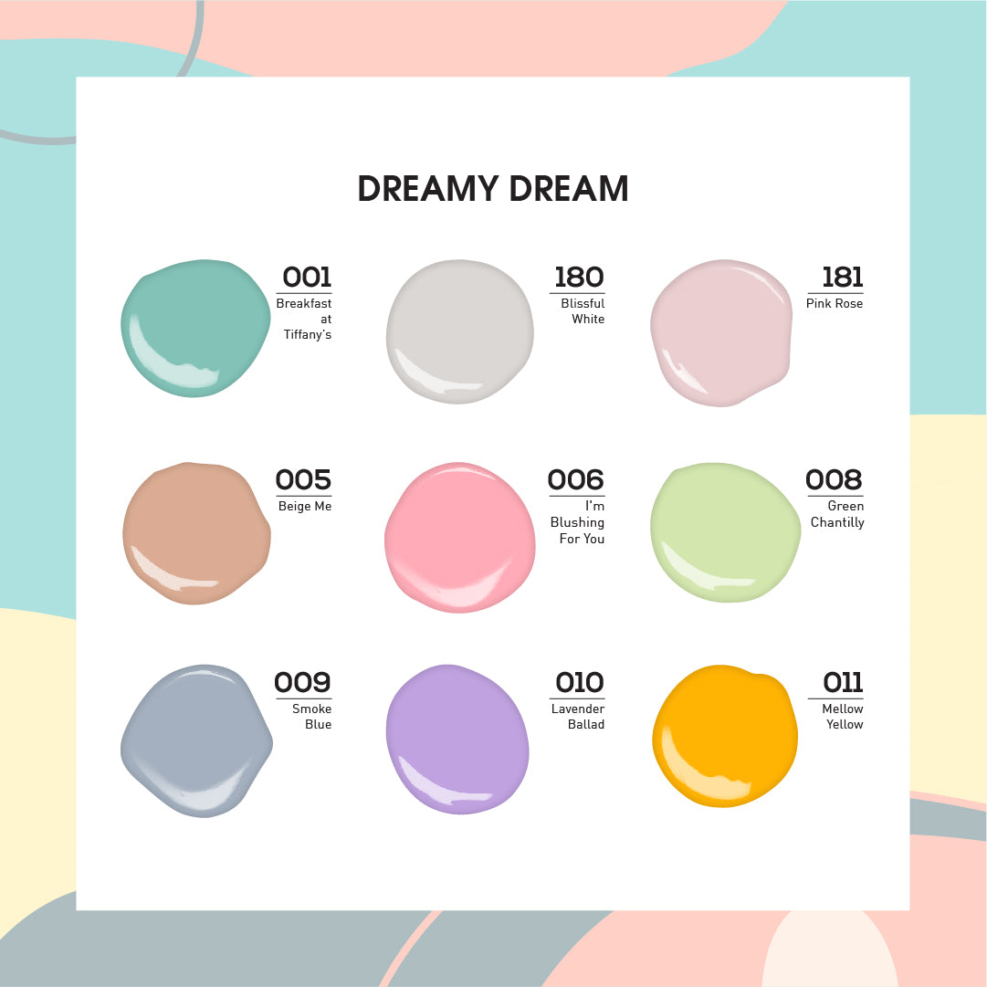 DREAMY DREAM - LDS Holiday Gel Nail Polish Collection: 001, 180, 181, 005, 006, 008, 009, 010, 011