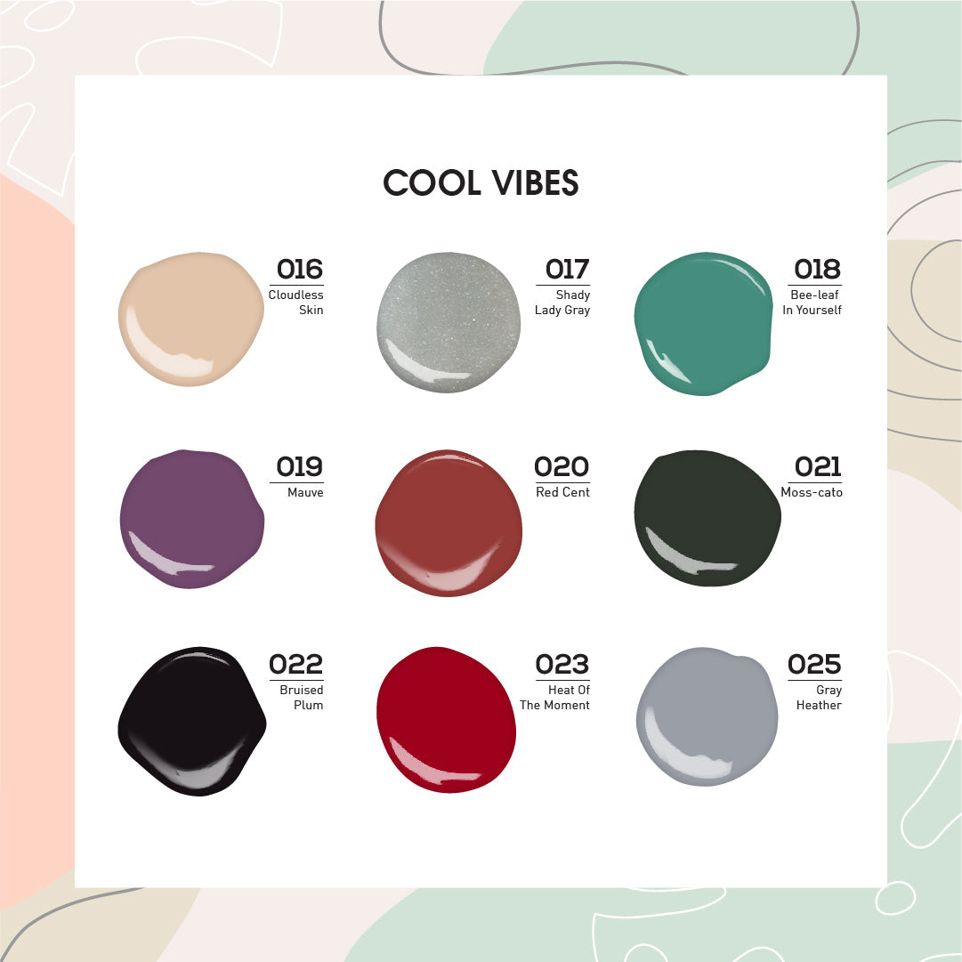 COOL VIBES - LDS Holiday Healthy Nail Lacquer Collection: 016; 017; 018; 019; 020; 021; 022; 023; 025