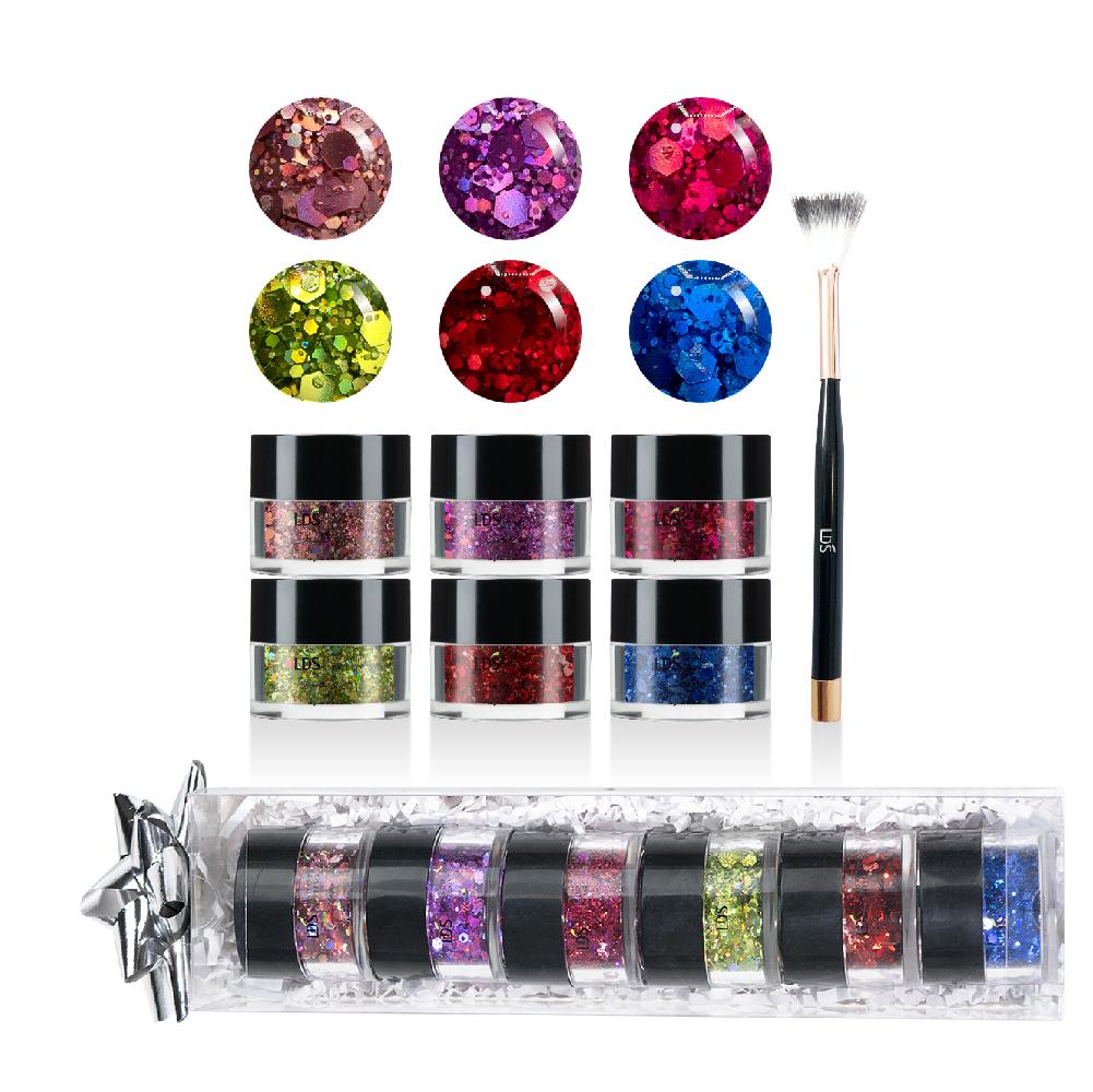 LDS Holiday Gift Bundle DCG 2: (0.5oz) - DCG07,08,09,10,11,12, LDS Ombre Brush