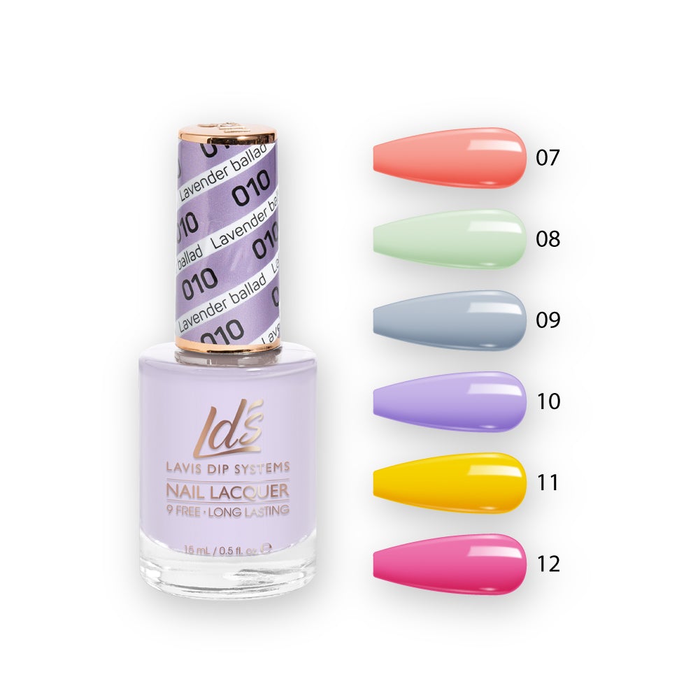 LDS Healthy Nail Lacquer  Set (6 colors) : 7 to 12